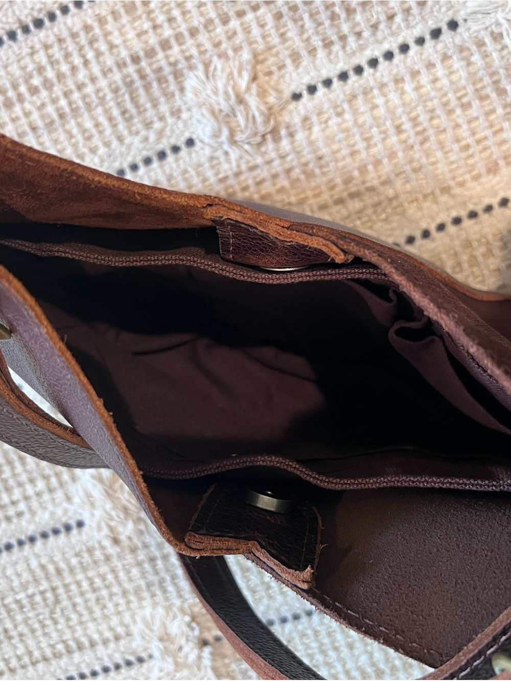 Portland Leather Naomi Shoulder Bag Limited Edition Half Suede/Half Leather - Picture 6 of 8